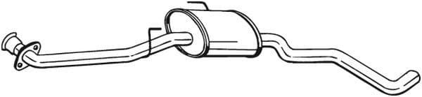 Middendemper uitlaatsysteem past: OPEL OMEGA B 2.5-3.2 03.94-07.03