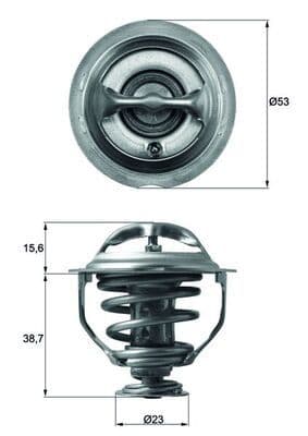 Thermostaat koelsysteem (95°C) past: AUDI A3, A4 ALLROAD B8, A4 B6, A4 B8, A5, A6 C7, Q3, Q5, TT  SKODA OCTAVIA II, SUPERB II, YETI  VW BEETLE, CALIFORNIA T5 CAMPER 1.8-3.2 07.02-