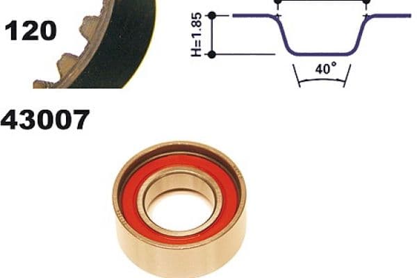 Rubberlaars Buiten (fi: 30/80) (lengte119) (set) past: PEUGEOT 205 I, 205 II  RENAULT 11, 16, 18, 18 VARIABLE, 19 I, 19 I CHAMADE, 19 II, 19 II CHAMADE, 20, 21, 25, 9, FUEGO 1.0-2.1D 09.65-08.03