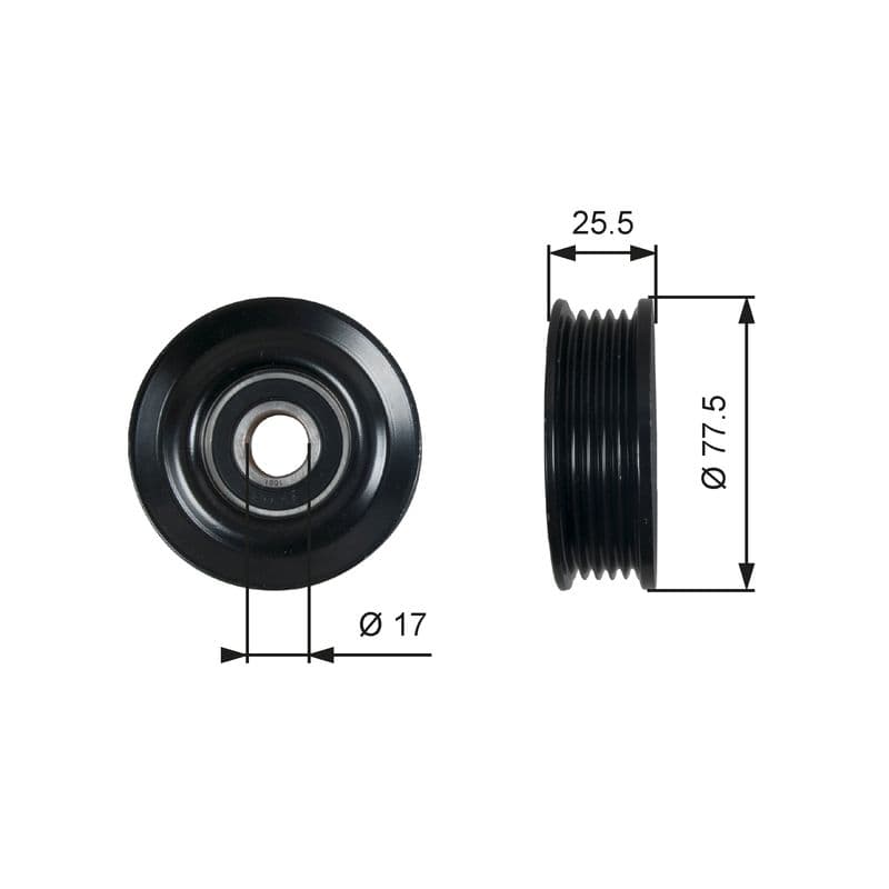 Tensioner Pulley, V-ribbed belt