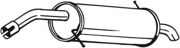 Uitlaatsysteem achterste geluiddemper past: FORD FIESTA VI 1.6D 06.08-04.17