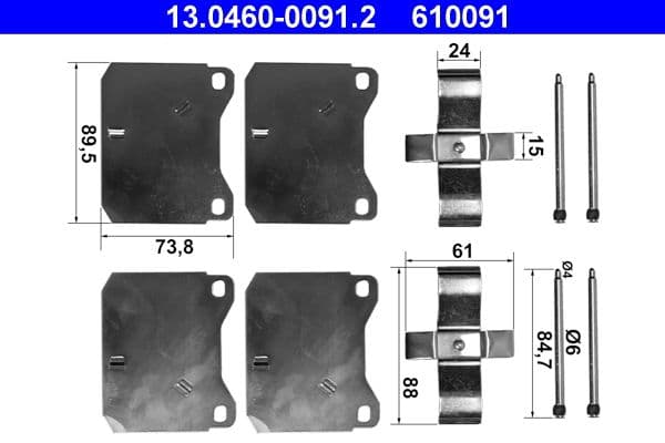 Accessory Kit, disc brake pad