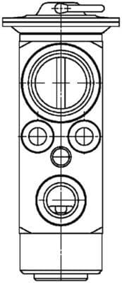 Airconditioning ventiel (type koelvloeistof: R134a) past: MERCEDES ACTROS MP2 / MP3 OM541.920-OM542.969 10.02-