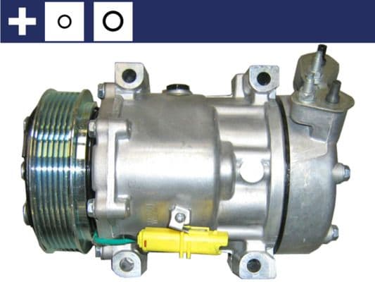 Airconditioning compressor past: CITROEN BERLINGO, C4 I, C5 I, C8, JUMPY I, JUMPY II, XSARA, XSARA PICASSO  FIAT SCUDO, ULYSSE  LANCIA PHEDRA  PEUGEOT 307, 406, 607, 807, EXPERT 1.4D-3.0 11.95-
