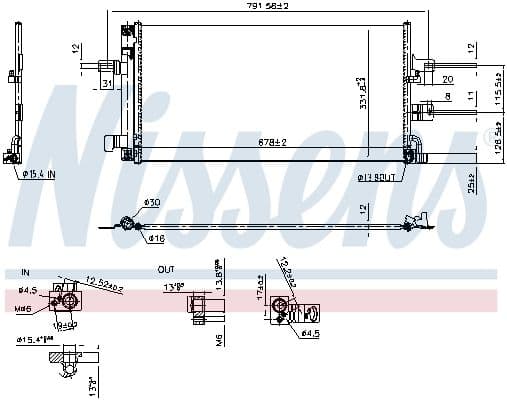 A/C condensator (met droger) past: AUDI A4 ALLROAD B9, A4 B9, A5 2.0D-3.0DH 04.17-