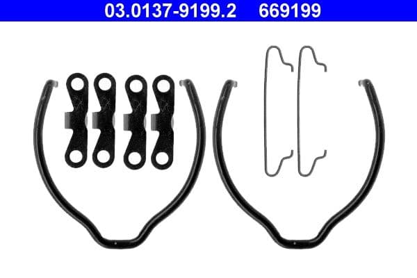 Accessory Kit, parking brake shoes