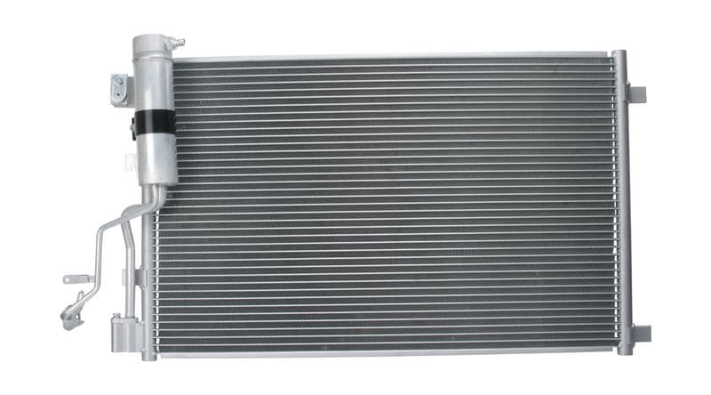 A/C condensator (met droger) past: NISSAN QASHQAI +2, QASHQAI I 1.5D/1.6D/2.0D 11.06-04.14