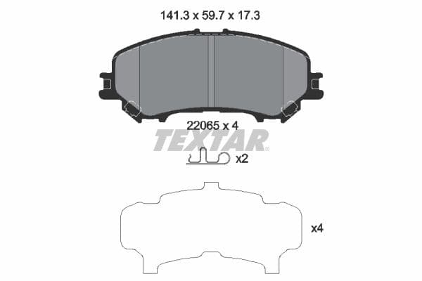 Remblokken set Voor , past: NISSAN QASHQAI II, X-TRAIL, X-TRAIL III  RENAULT KADJAR, KOLEOS II 1.2-2.5 11.13-