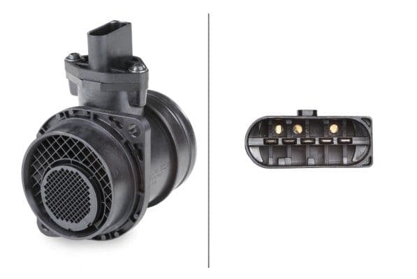 Luchtstroommeter (5 pin, module) past: AUDI A3, A4 B5, A4 B6, A4 B7, A6 C5, TT  SEAT ALHAMBRA, ALTEA, ALTEA XL, CORDOBA, IBIZA III, IBIZA IV, IBIZA IV SC, LEON, TOLEDO II 1.4D-2.5D 11.94-12.10