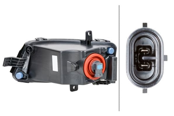 Mistlamp Voor Rechts (H11, met gebogen lichten) past: VW GOLF VII 08.12-03.17