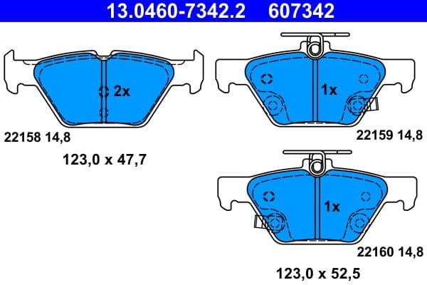 Remblokken set Achter , past: SUBARU FORESTER, IMPREZA, LEGACY VI, LEVORG, OUTBACK, WRX, XV 1.6-3.6 09.13-