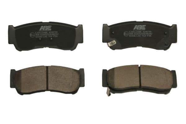 Remblokken set Achter , past: HYUNDAI H-1, H-1 / STAREX, H-1 CARGO, SANTA FÉ II 2.2D-2.7 06.97-