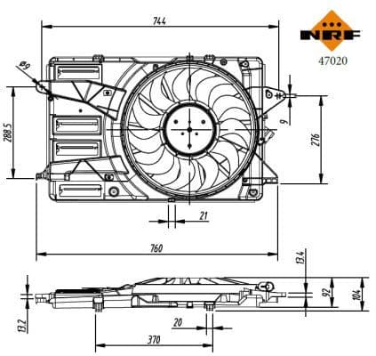 Radiatorventilator (met huisvesting) past: OPEL ASTRA F, ASTRA F CLASSIC, COMBO, CORSA B 1.2-1.8 09.91-01.05