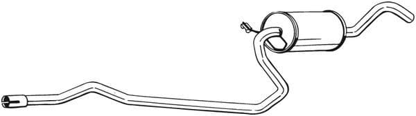 Middendemper uitlaatsysteem past: FORD FIESTA, FIESTA III 1.1/1.3 03.89-01.97