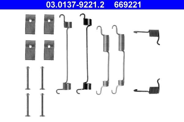 Accessory Kit, brake shoes