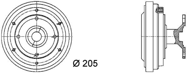 Ventilatorkoppeling past: IVECO EUROTECH MH, EUROTECH MP, EUROTECH MT, EUROTRAKKER, STRALIS I, STRALIS II 8210.42K(TCA)-F3HFE611A 01.92-