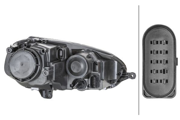 Koplamp Rechts (H7/H7/PY21W/W5W, elektrisch, met motor, kleur indicator: transparant) past: VW GOLF V, JETTA III 10.03-10.10