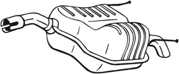 Uitlaatsysteem achterste geluiddemper past: FIAT CROMA  OPEL VECTRA C, VECTRA C GTS 1.8/2.2 04.02-12.11