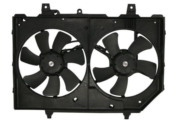 Radiatorventilator (met huisvesting, dubbel) past: NISSAN X-TRAIL I 2.0/2.5 07.01-01.13