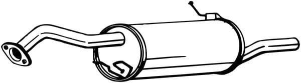 Uitlaatsysteem achterste geluiddemper past: MAZDA 323 F VI 1.5/1.6 09.98-05.04