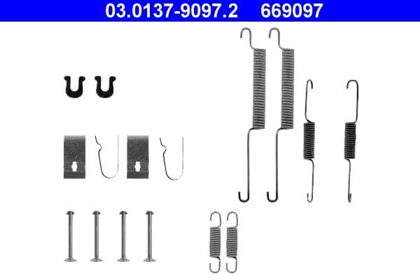 Accessory Kit, brake shoes