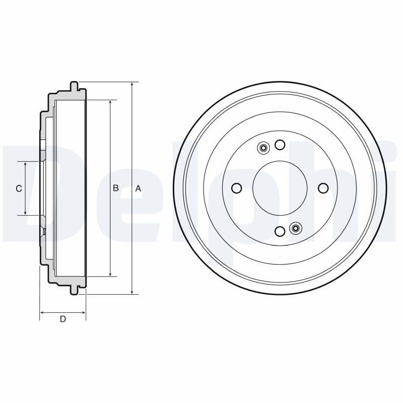 Brake drum Achter past: HYUNDAI BAYON, I20 III 1.0-1.6 08.20-