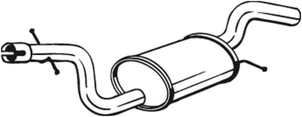 Middendemper uitlaatsysteem past: SKODA OCTAVIA II  VW GOLF V, GOLF VI, JETTA III 1.4/2.0 11.04-07.13