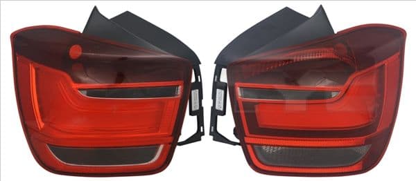 Achterlicht Rechts (LED, kleur indicator wit, kleur van het glas red) past: BMW 1 F20, F21 Hatchback 11.10-03.15