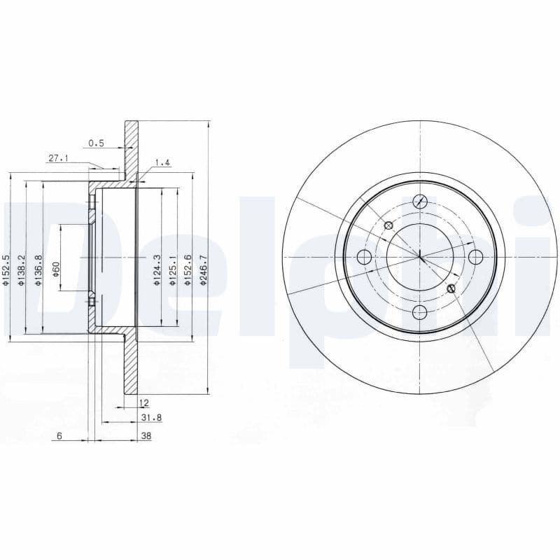 Remschijf set (2 stuks) Voor Links/Rechts past: OPEL AGILA A  SUZUKI WAGON R, WAGON R+ 1.0-1.3D 05.00-