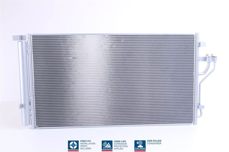 A/C condensator (met droger, (EN) additional fitting elements) past: HYUNDAI IX35  KIA CARENS III, CARENS IV, SPORTAGE III 1.6/2.0/2.0LPG 01.09-