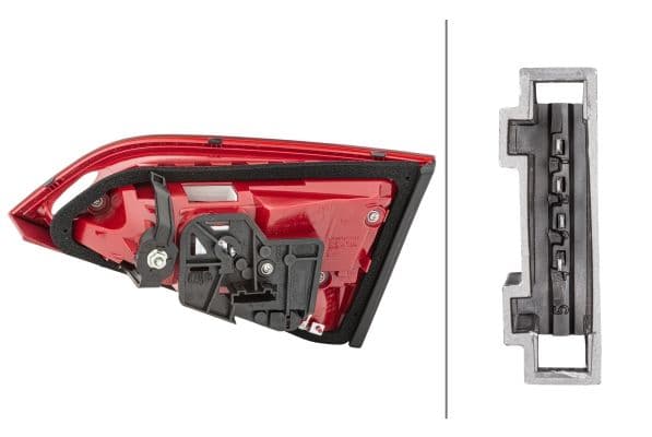 Achterlicht Links (binnen, LED/P21W/W16W, kleur indicator wit, kleur van het glas red/transparant, anti-fog licht, achteruitrijlicht) past: AUDI A4 B8 11.07-10.11