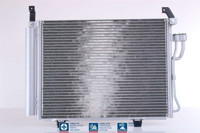 A/C condensator (met droger, (EN) additional fitting elements) past: HONDA CITY IV 1.3 10.05-07.08