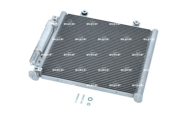 A/C condensator (met droger) past: OPEL AGILA A  SUZUKI WAGON R, WAGON R+ 1.0/1.2/1.3 05.00-