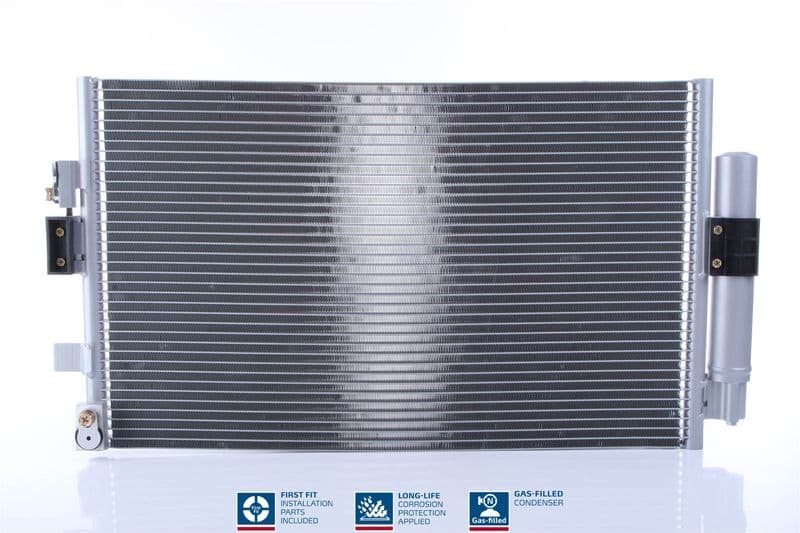 A/C condensator (met droger, (EN) additional fitting elements) past: FORD FOCUS III 1.0 02.12-02.20