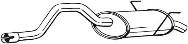 Uitlaatsysteem achterste geluiddemper past: RENAULT ESPACE III 2.0 11.96-10.02