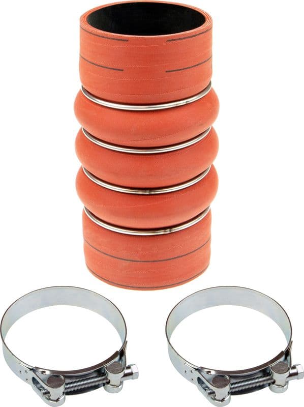 Intercooler slang (70mm/70mmx170mm, oranje, met klemmen) past: MERCEDES VARIO, VARIO (B667, B670, B668), VARIO (B670), VARIO (B670, B668, B667) OM602.984-OM904.964 09.96-