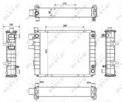 Stabilisatorstang bus Achter Links/Rechts (47x56) past: MERCEDES LK/LN2 01.84-12.98