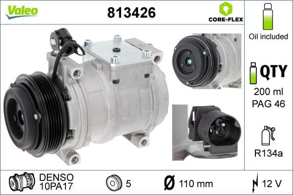 Airconditioning compressor past: BMW 3 (E36), 5 (E34), 7 (E32), 8 (E31), Z3 (E36) 2.0-4.4 06.87-06.01