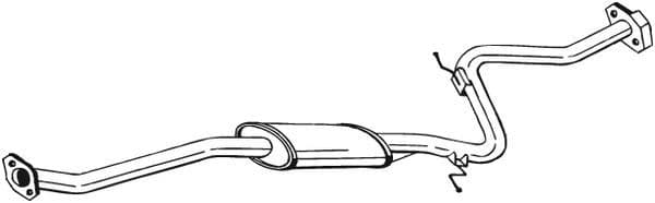 Middendemper uitlaatsysteem past: MAZDA 323 C IV, 323 S IV, MX-3 1.3/1.6/1.8 06.89-10.94