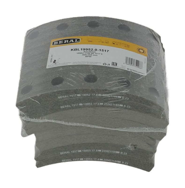 Brake shoe lining (360x160. basis) past: BPW KH, KM, KR 01.85-