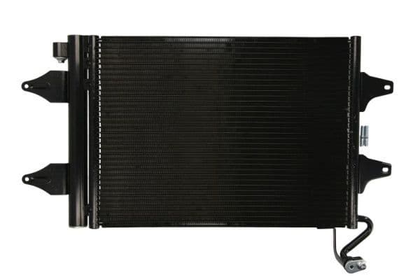 A/C condensator (met droger) past: SEAT CORDOBA, IBIZA III  SKODA FABIA I, FABIA I PRAKTIK, FABIA II, ROOMSTER, ROOMSTER PRAKTIK  VW FOX, POLO IV, POLO V 1.0-2.0 08.99-