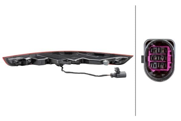 Achterlicht Links (onderste deel, LED, anti-fog licht, achteruitrijlicht) past: PORSCHE MACAN 95B 02.14-06.18