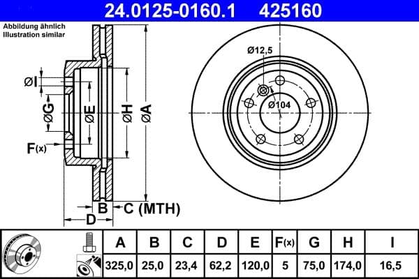 Brake disc Voor Links/Rechts past: BMW 3 (E90), 3 (E91), X3 (E83) 2.0-3.0D 09.03-06.12