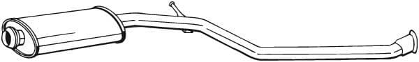 Middendemper uitlaatsysteem past: CITROEN BERLINGO  PEUGEOT PARTNER 2.0D 12.99-12.11