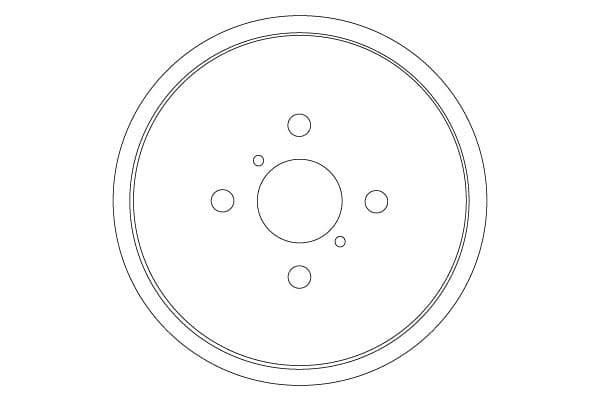 Brake drum Achter past: DAIHATSU CHARADE VIII  TOYOTA YARIS 1.0-1.5 08.05-