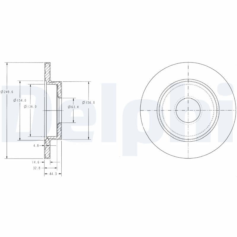 Remschijf set (2 stuks) Achter Links/Rechts past: AUDI 80 B4, A4 B5, A4 B6, A4 B7, COUPE B3  SEAT EXEO, EXEO ST 1.6-3.0D 11.88-05.13