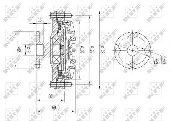 Ventilatorkoppeling past: VOLVO 740, 760, 940, 940 II, 960  SUZUKI VITARA 1.6-2.4D 01.82-10.98