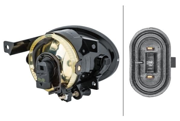 Mistlamp Voor Links (HB4, met gebogen lichten) past: VW TOURAN I 01.07-05.10