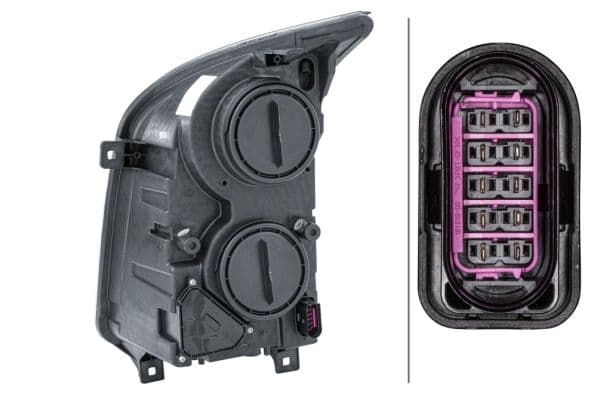 Koplamp Rechts (H7/H7/P21/PY21W, elektrisch, met motor) past: VW CRAFTER 2E -03.17