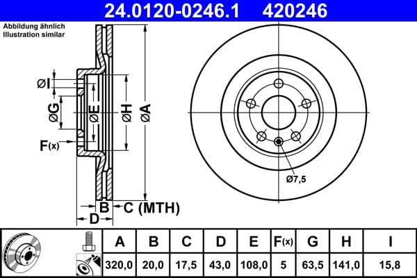 Brake disc Achter Links/Rechts past: VOLVO S60 III, S90 II, V60 II, V90 II, XC60 II, XC90 II 2.0-2.0H 09.14-